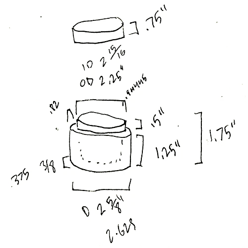 cosmetic packaging measurements sketch
